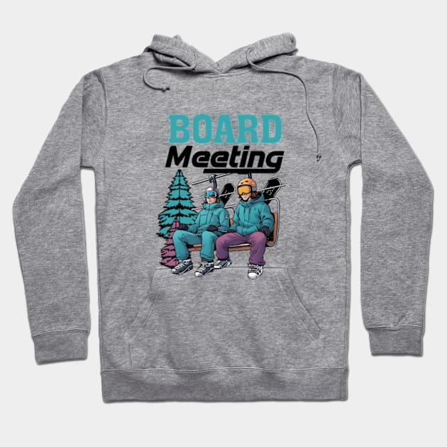 Board Meeting Snowboard Chair Lift Hoodie by SnowboardSwag